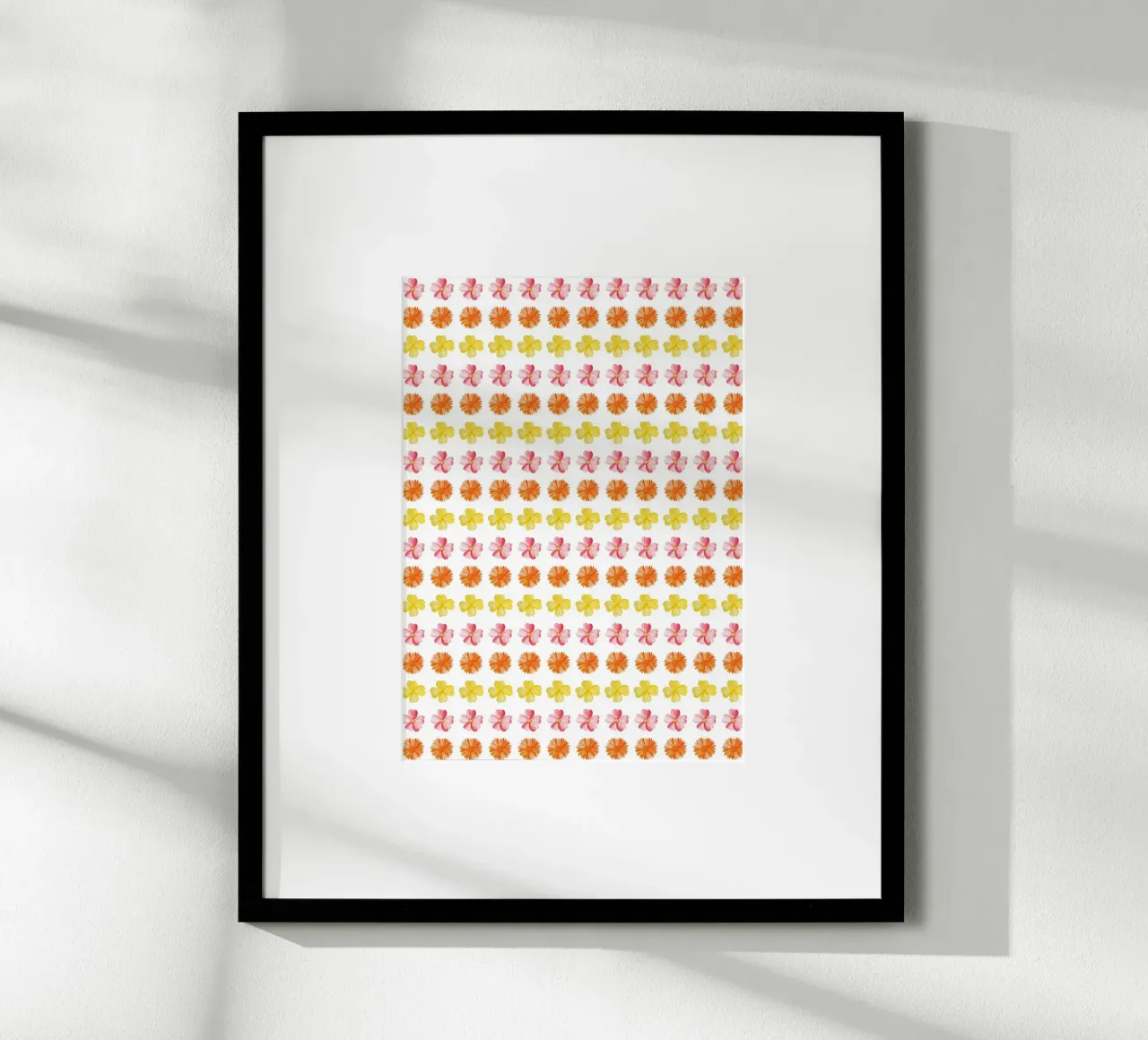 Flower Pattern #2 poster con telaio in alluminio da kathrinmay