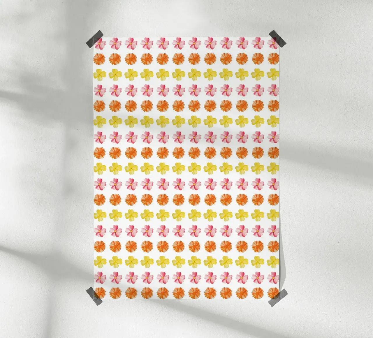 Flower Pattern #2 poster con telaio in alluminio da kathrinmay