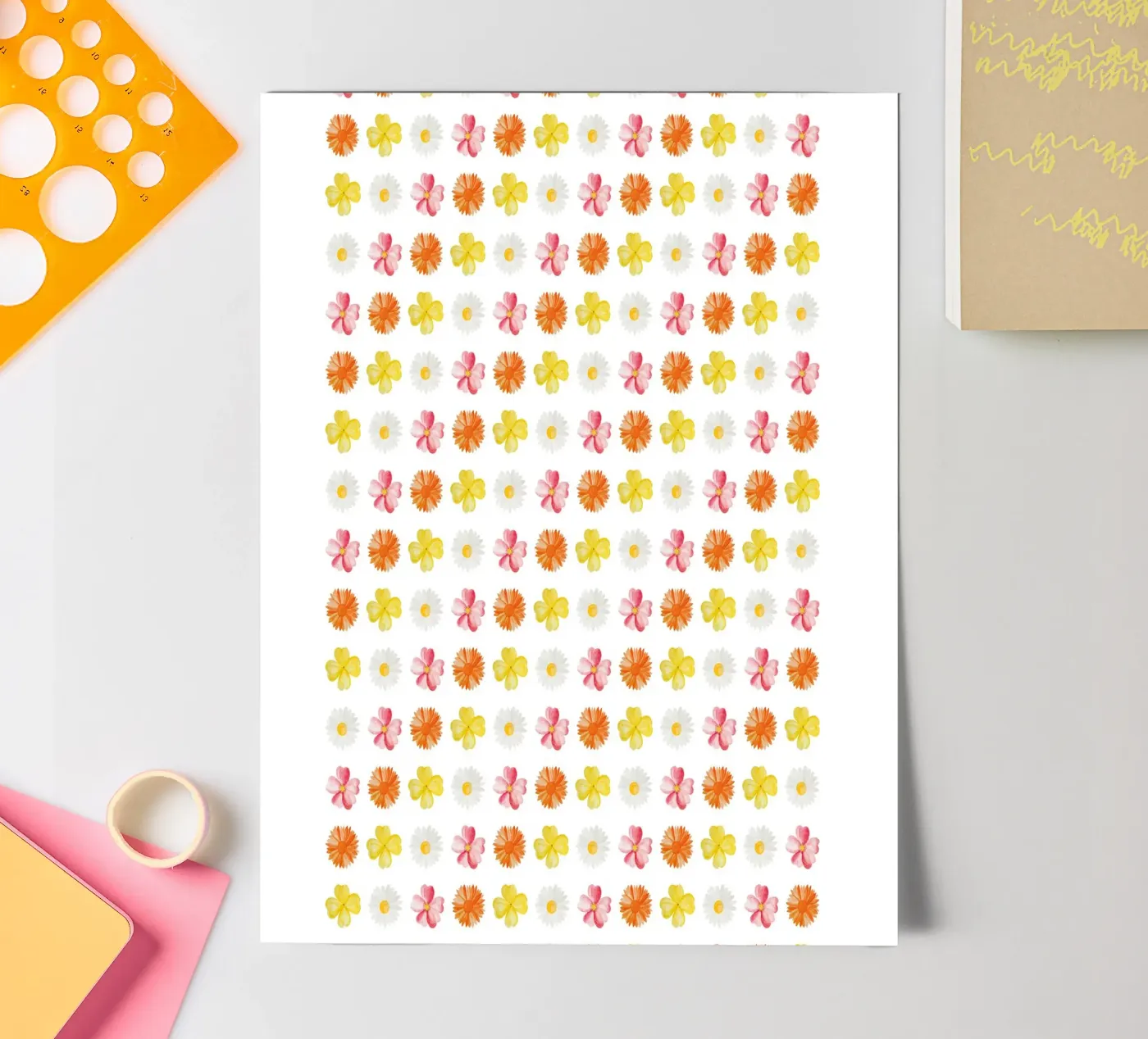 Flower Pattern #3 sticker sheet by kathrinmay