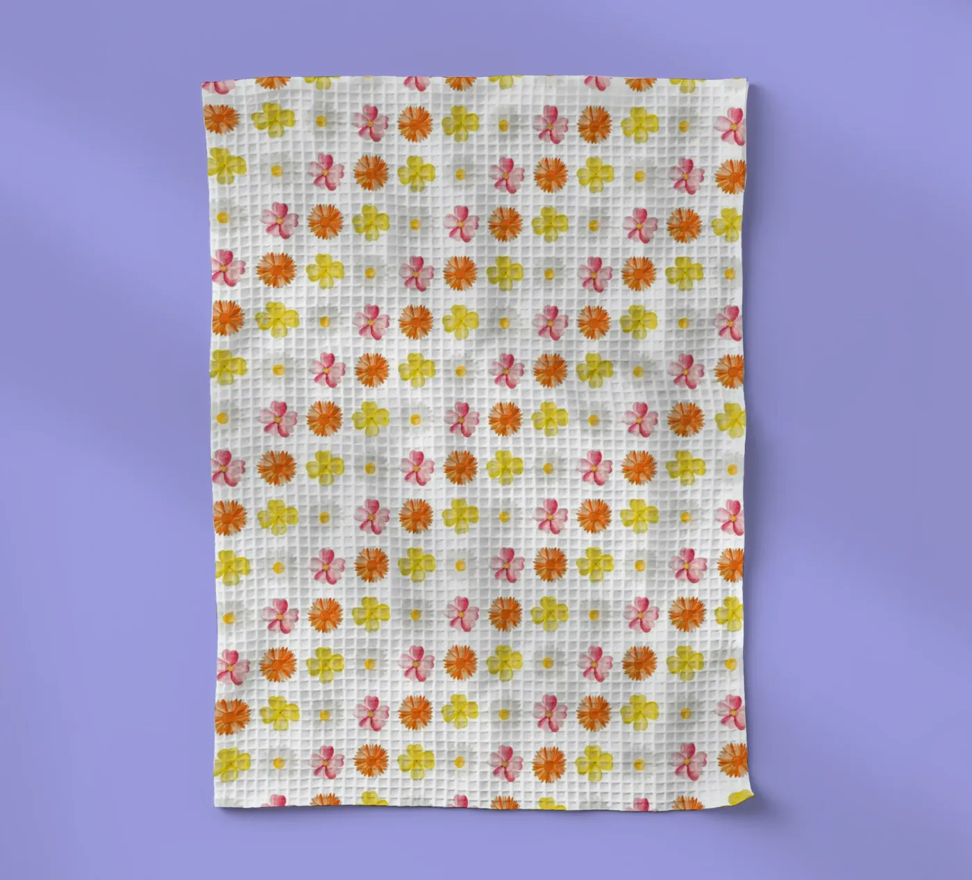 Floral Watercolor Pattern (Slanted with White Art) torchon de kathrinmay