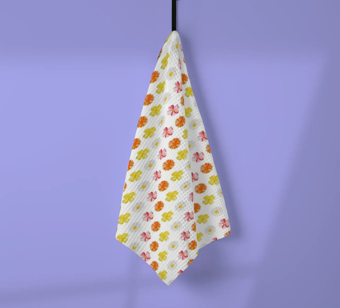 Floral Watercolor Pattern (Slanted with White Art) torchon de kathrinmay