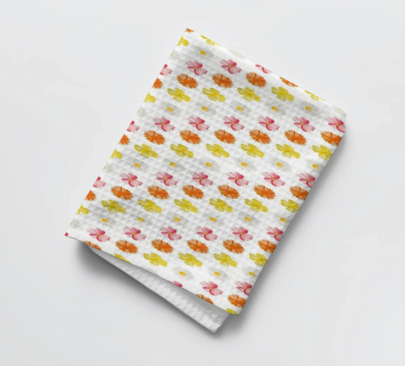 Floral Watercolor Pattern (Slanted with White Art) torchon de kathrinmay