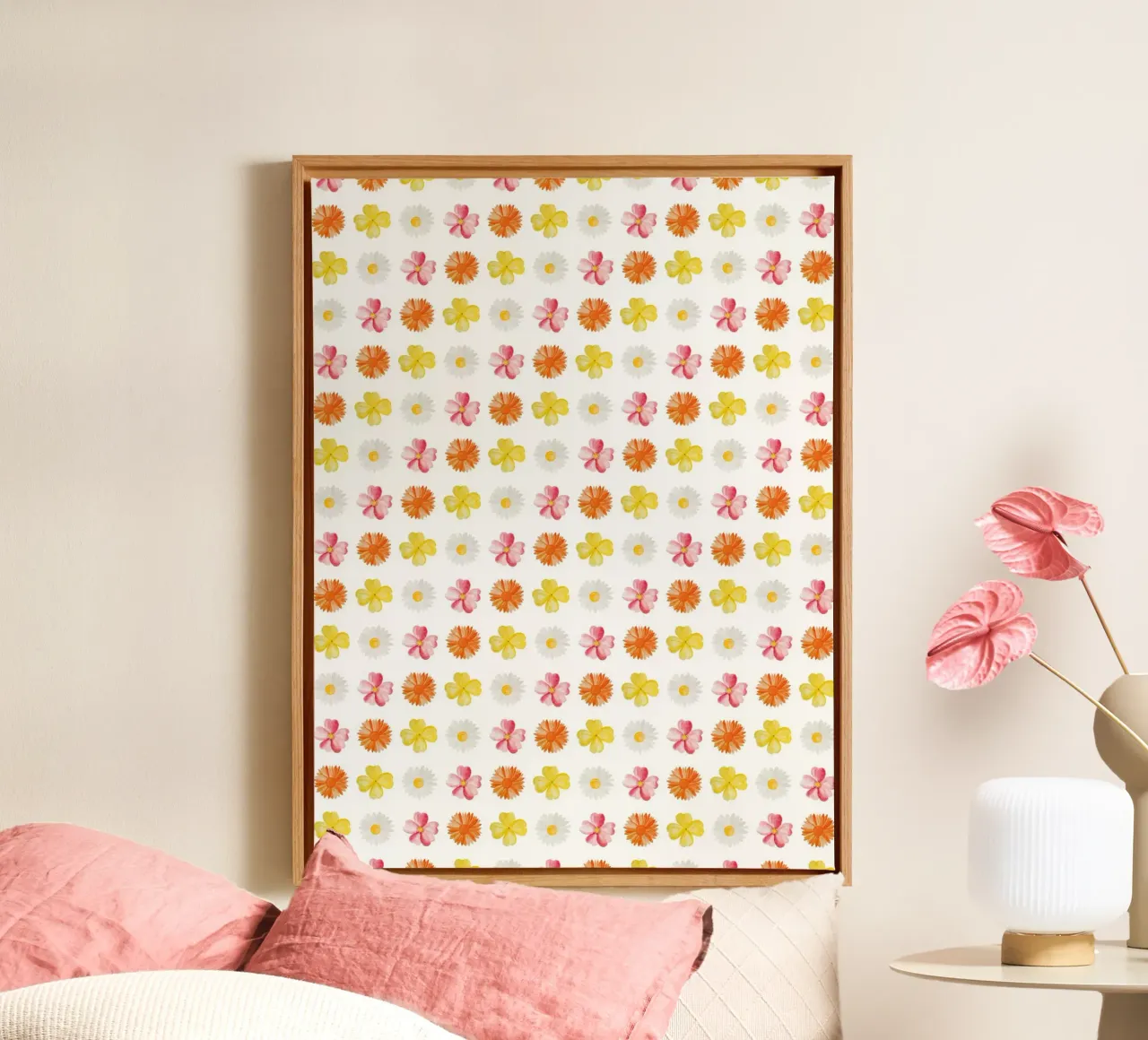Flower Pattern #3 tela con Cornice a cassetta da kathrinmay