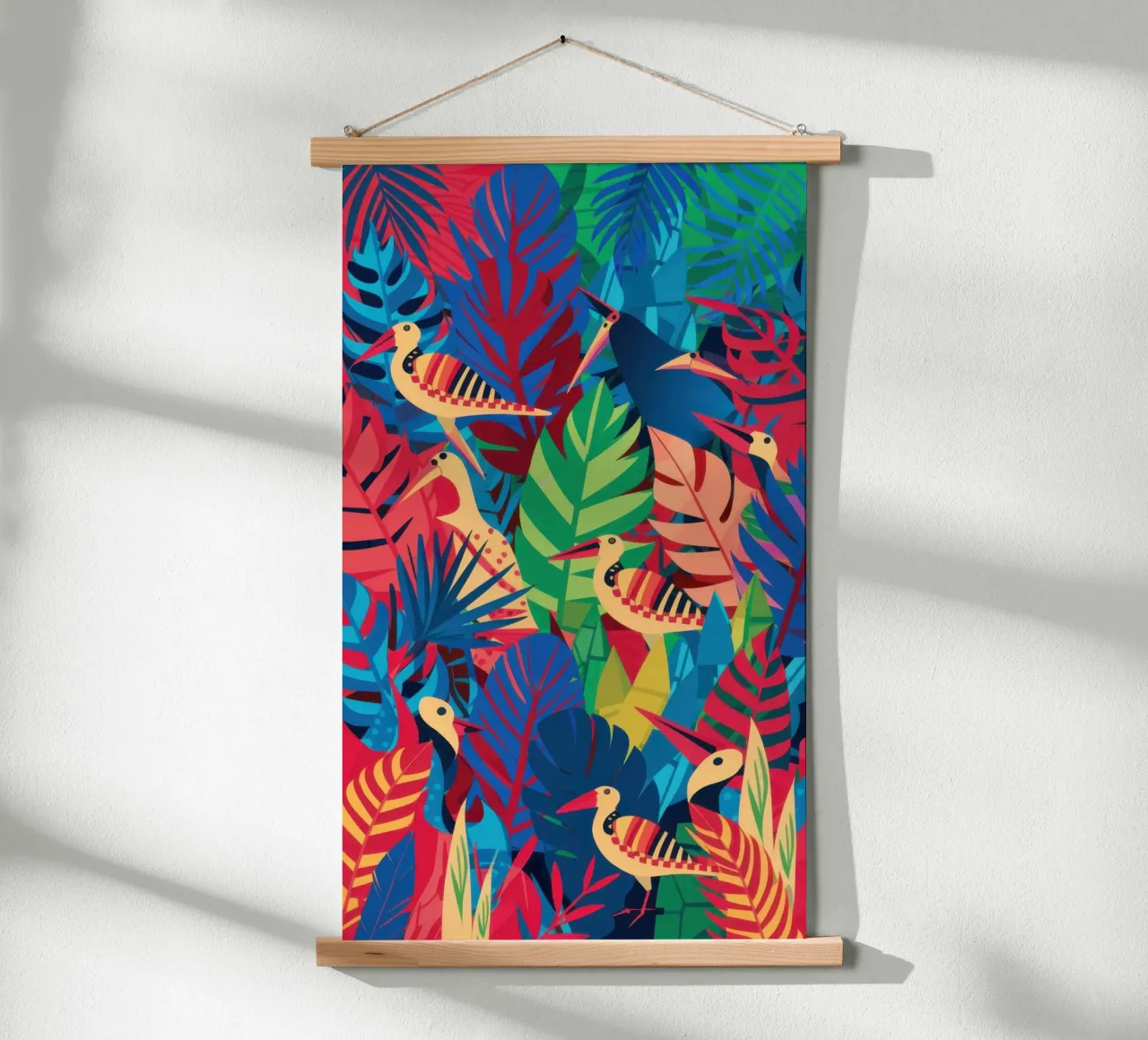 Psychedelischer Großstadtdschungel Poster mit Kunststoffrahmen von Orchid Patina