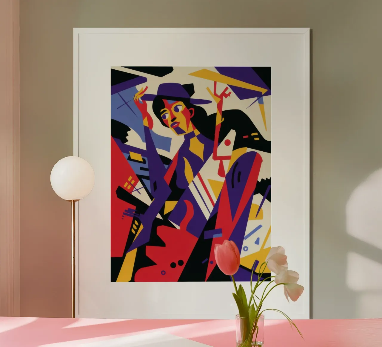 Vita notturna cubista Jazz poster da Enter Bloom
