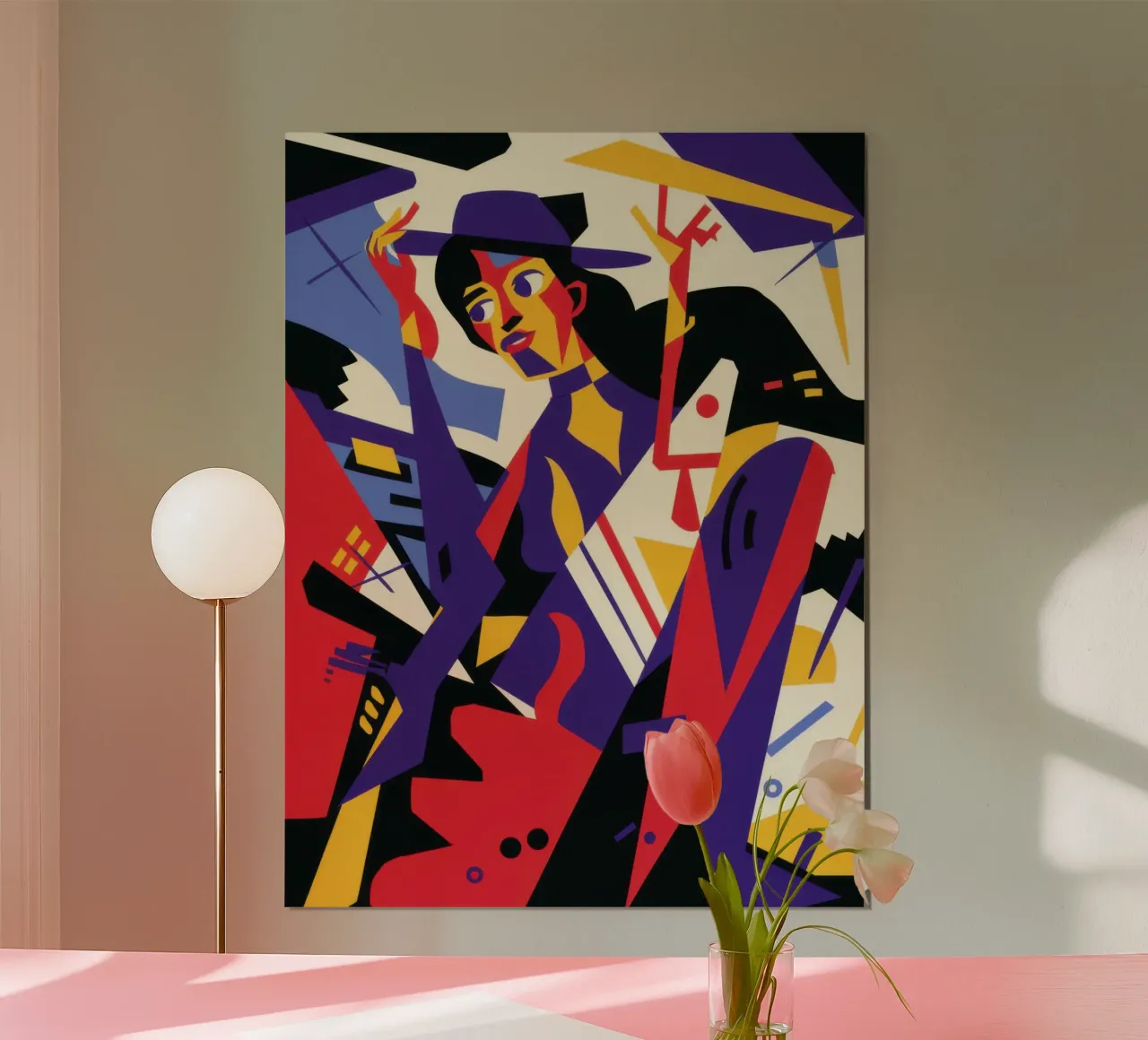 Vita notturna cubista Jazz poster da Enter Bloom