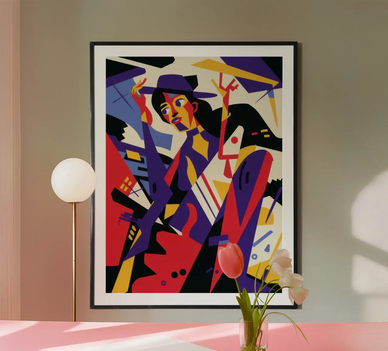 Vita notturna cubista Jazz poster da Enter Bloom