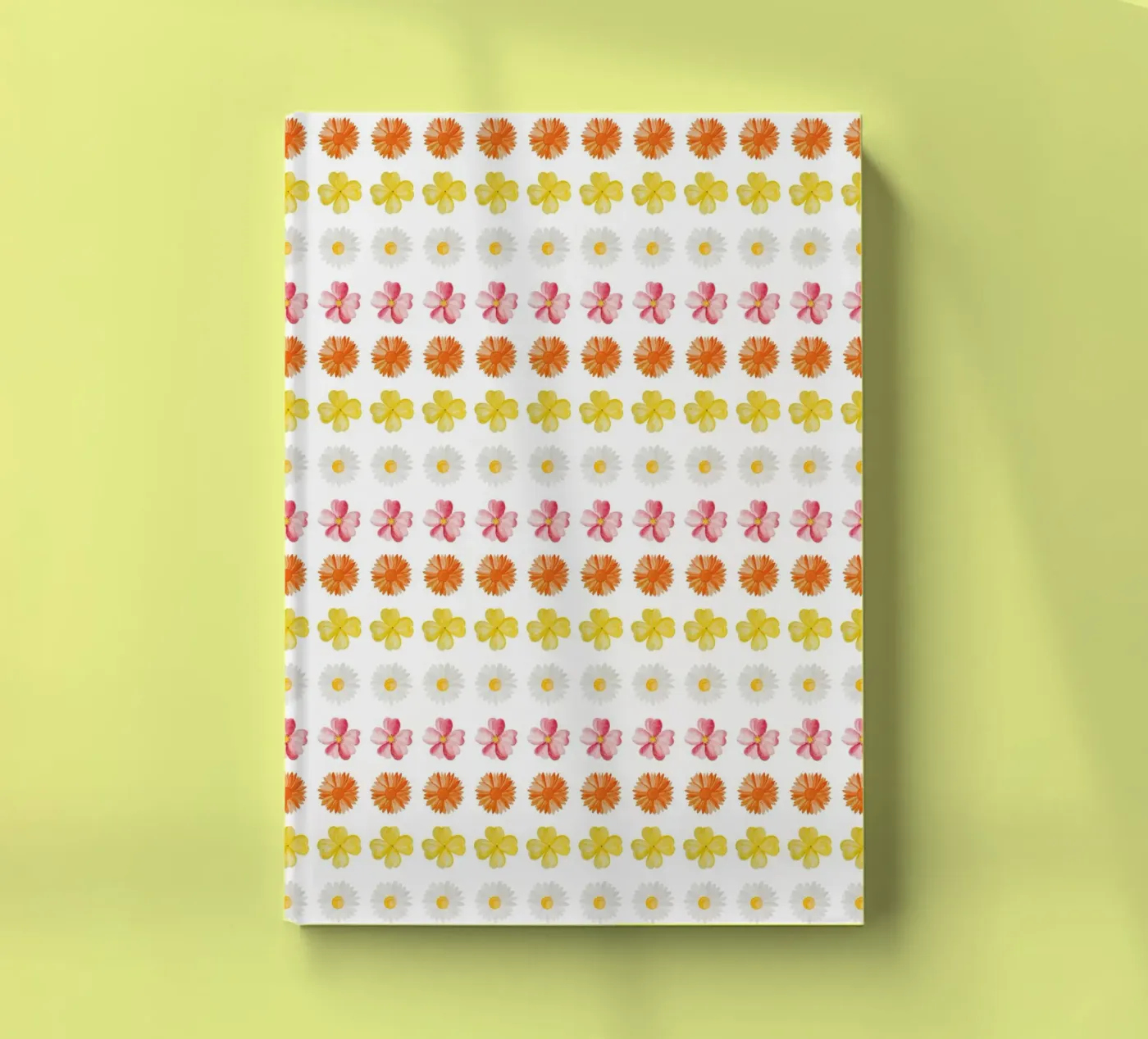Floral Watercolor Pattern (Horizontal with White Art) notebook by kathrinmay