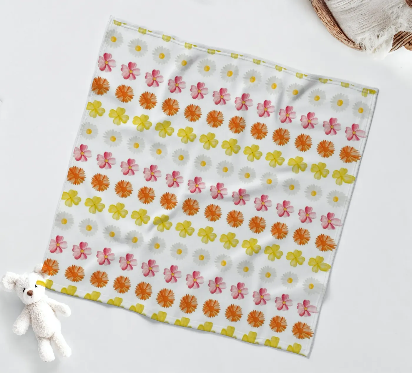 Flower Pattern #4 fleece blanket by kathrinmay
