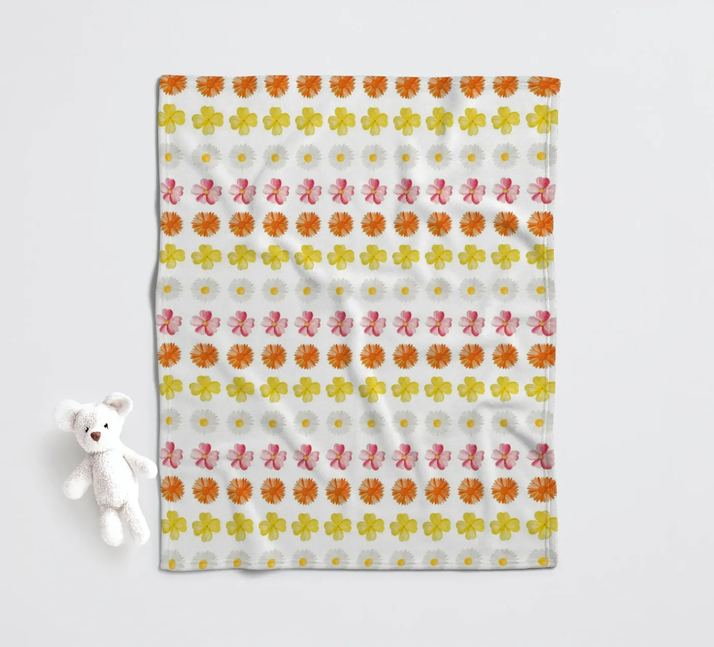 Flower Pattern #4 fleece blanket by kathrinmay