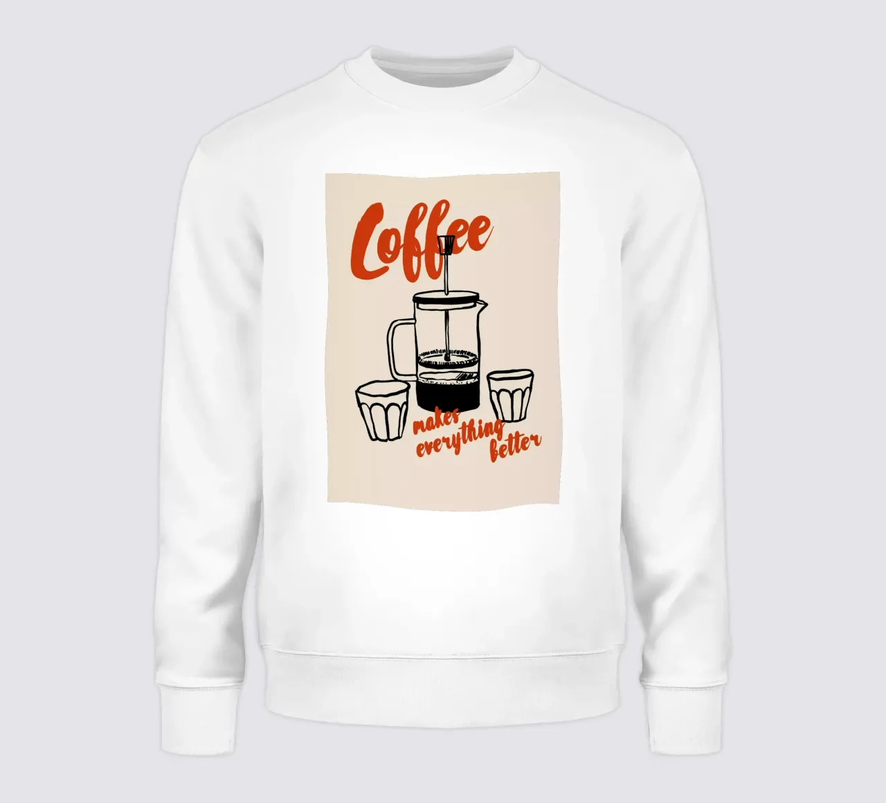 Boho Food 5 Better Coffee felpa da Boho Print Collection
