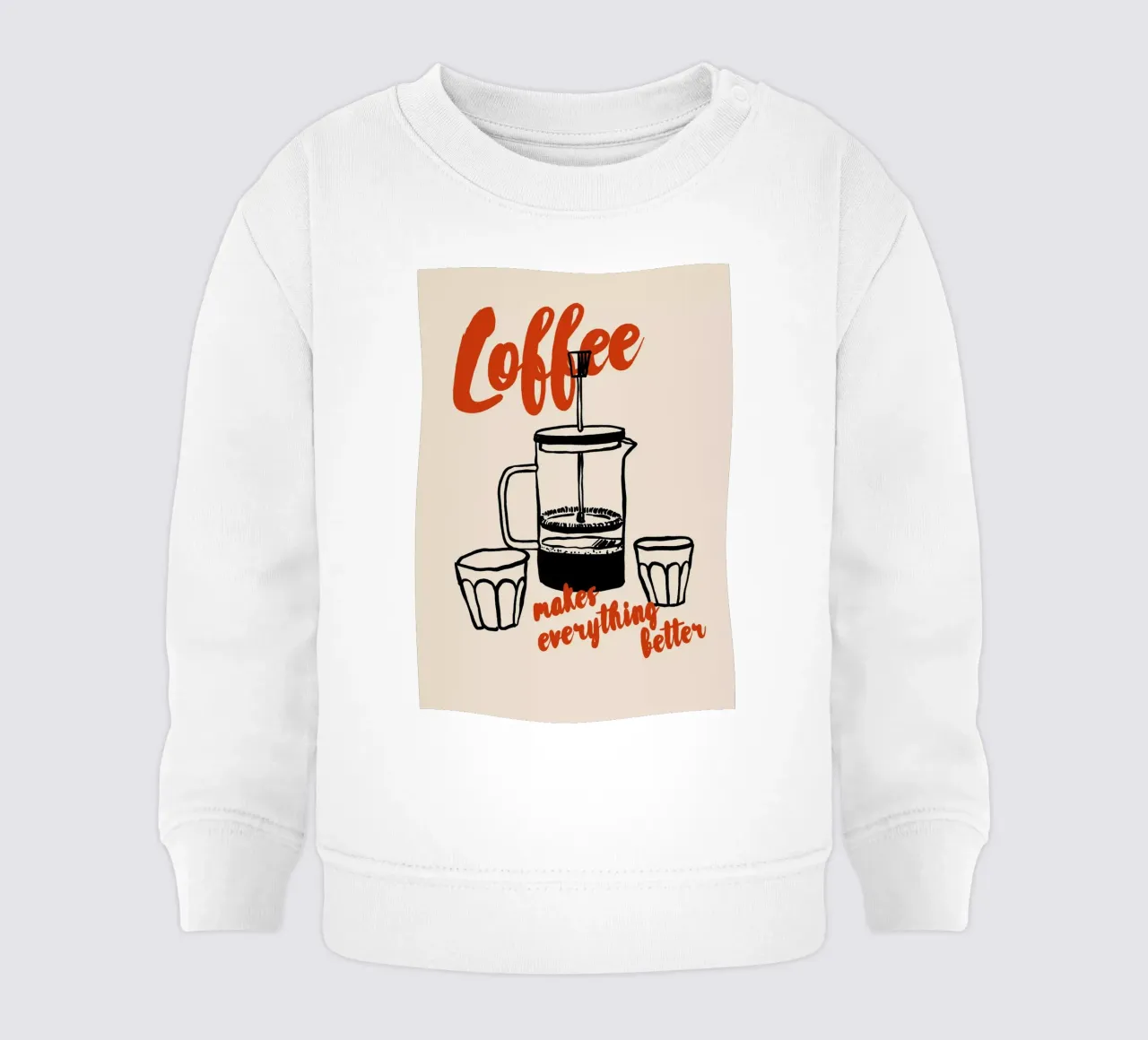 Boho Food 5 Better Coffee sudadera de bebé de Boho Print Collection