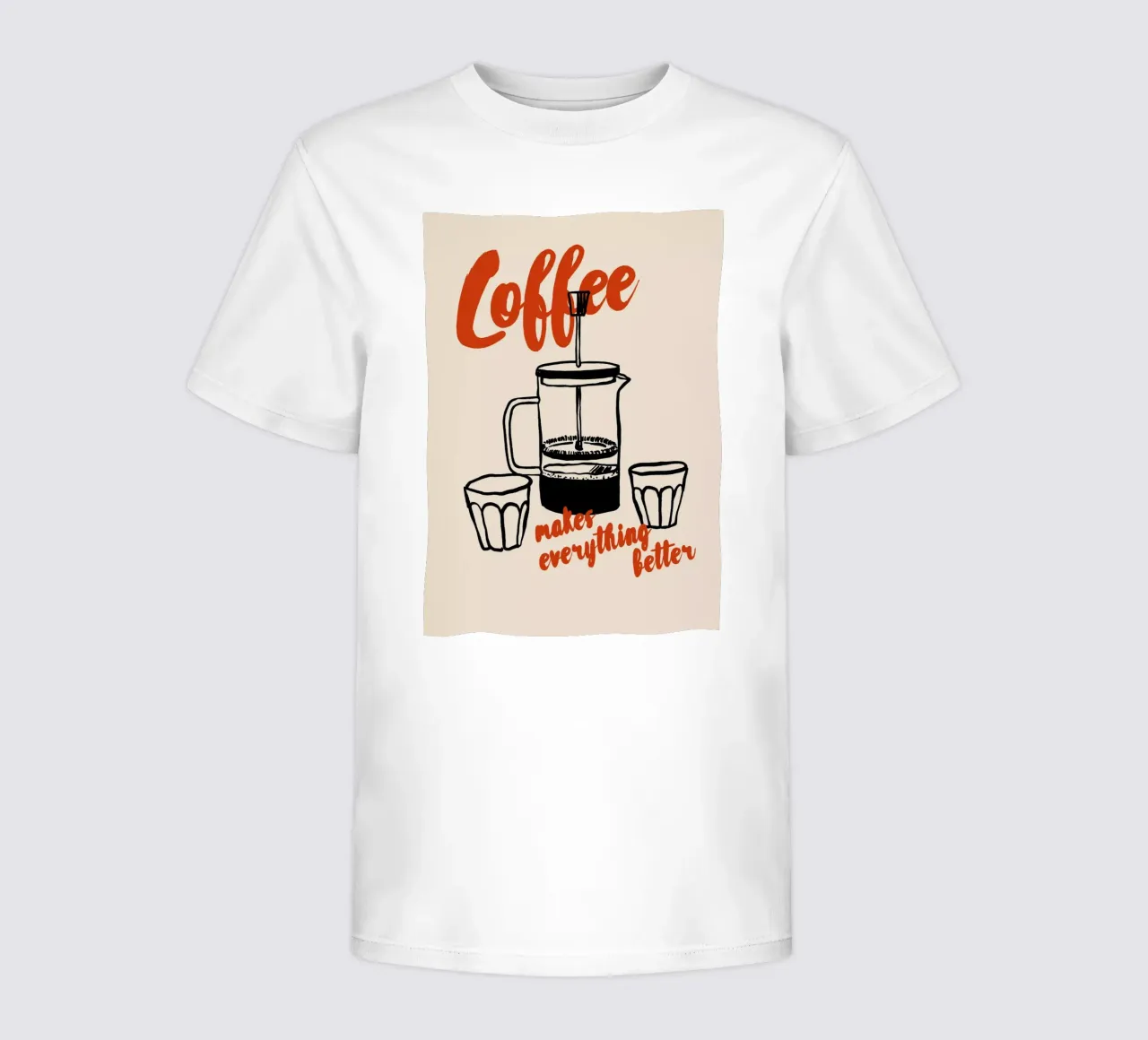 Boho Food 5 Better Coffee camiseta para niños de Boho Print Collection