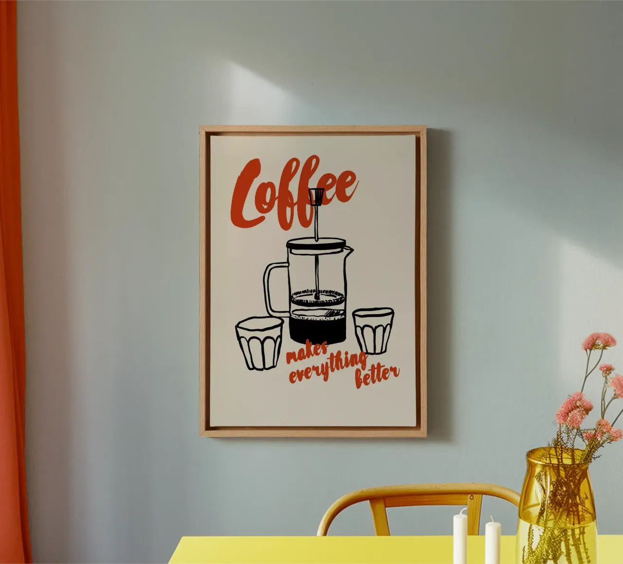 Boho Food 5 Better Coffee tela con Cornice a cassetta da Boho Print Collection