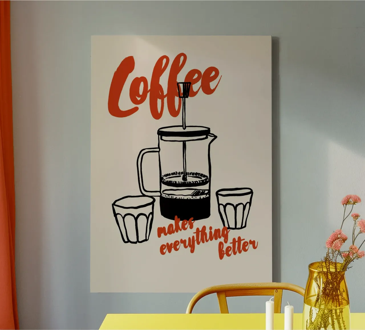 Boho Food 5 Better Coffee tela con Cornice a cassetta da Boho Print Collection