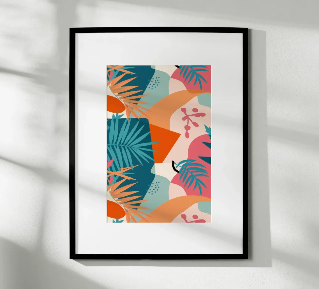 Terracotta Leaf Collage poster da Sure Paint