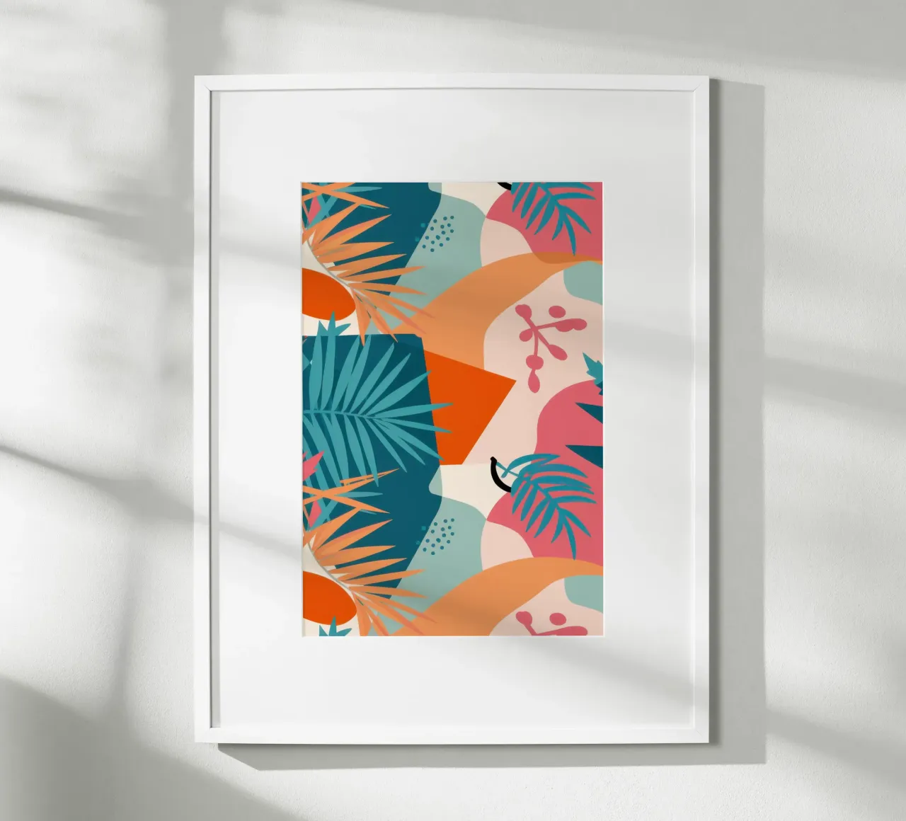 Terracotta Leaf Collage poster da Sure Paint