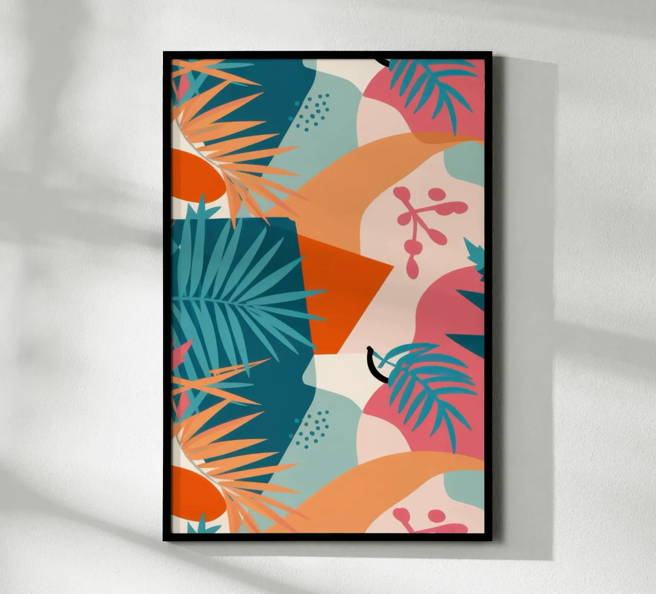 Terracotta Leaf Collage poster da Sure Paint