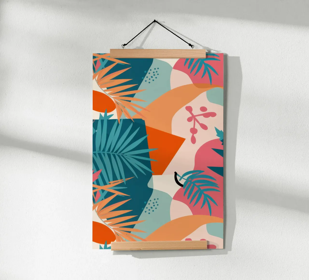 Terracotta Leaf Collage poster da Sure Paint