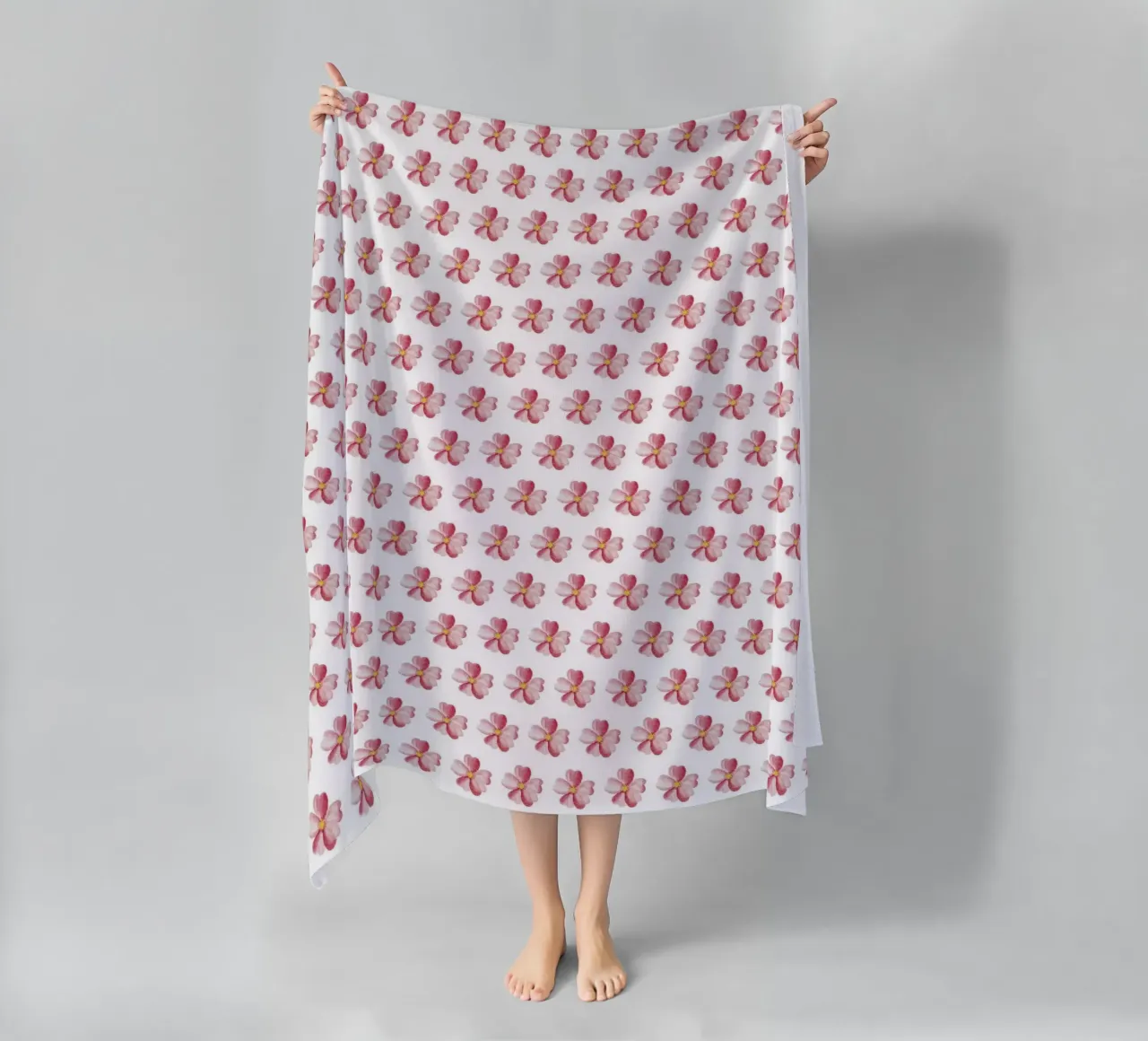 Pink Flower Pattern telo mare da kathrinmay