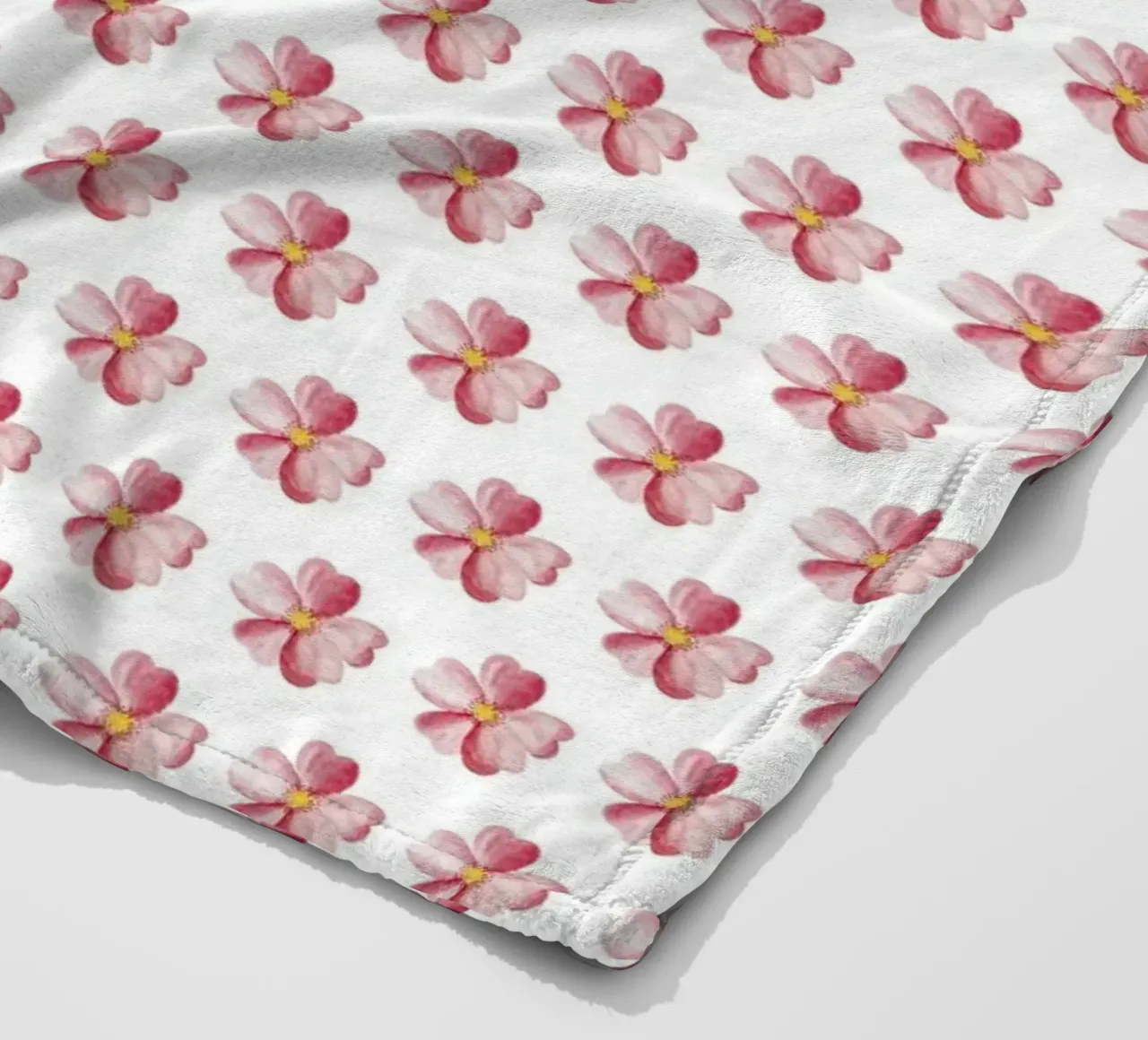 Pink Flower Pattern Fleecedecke von kathrinmay