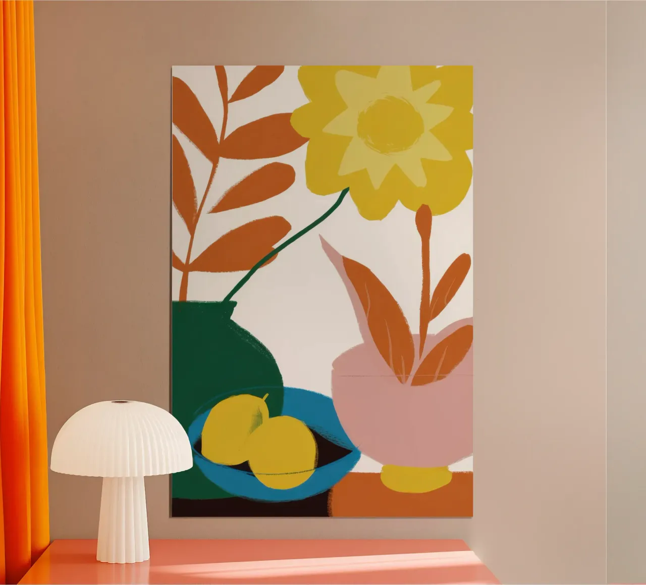 Modernist Fruchtbare Blüte Poster von Moon Revolver