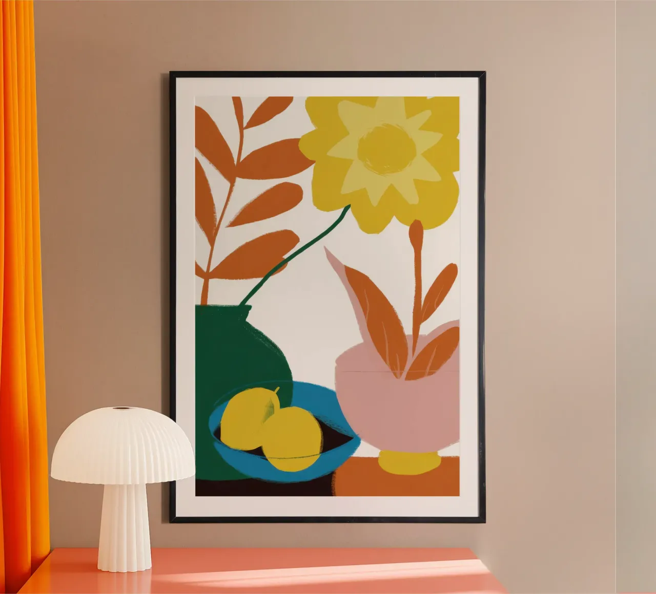 Modernist Fruchtbare Blüte Poster von Moon Revolver
