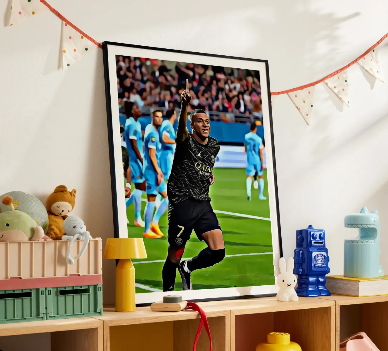 Poster della celebrazione del gol iconico di Kylian Mbappé poster da ArdanART