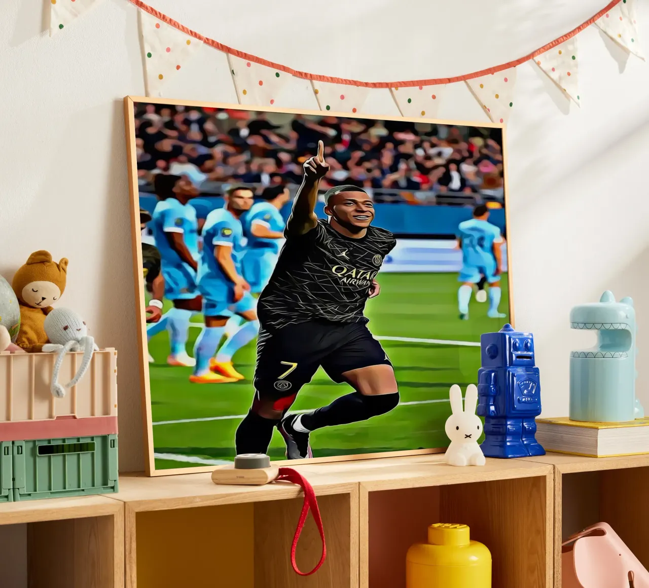 Poster della celebrazione del gol iconico di Kylian Mbappé poster da ArdanART