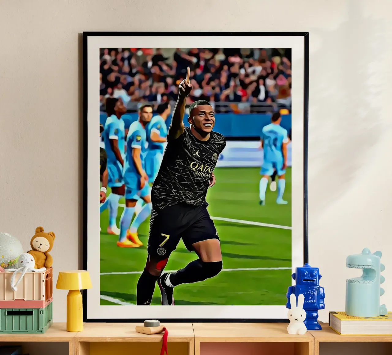 Poster della celebrazione del gol iconico di Kylian Mbappé poster da ArdanART