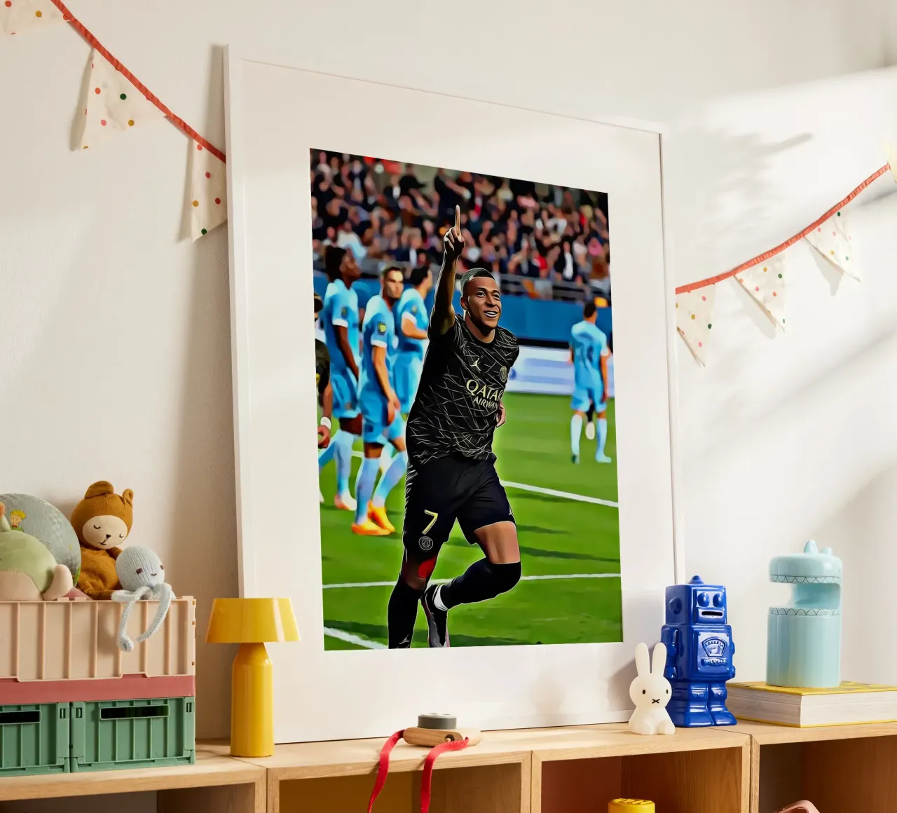 Poster della celebrazione del gol iconico di Kylian Mbappé poster da ArdanART