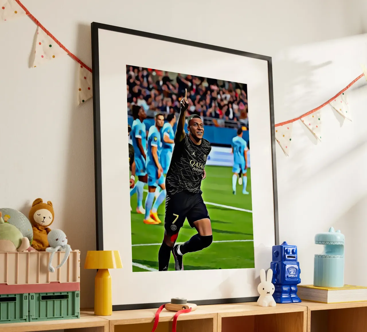 Poster della celebrazione del gol iconico di Kylian Mbappé poster da ArdanART