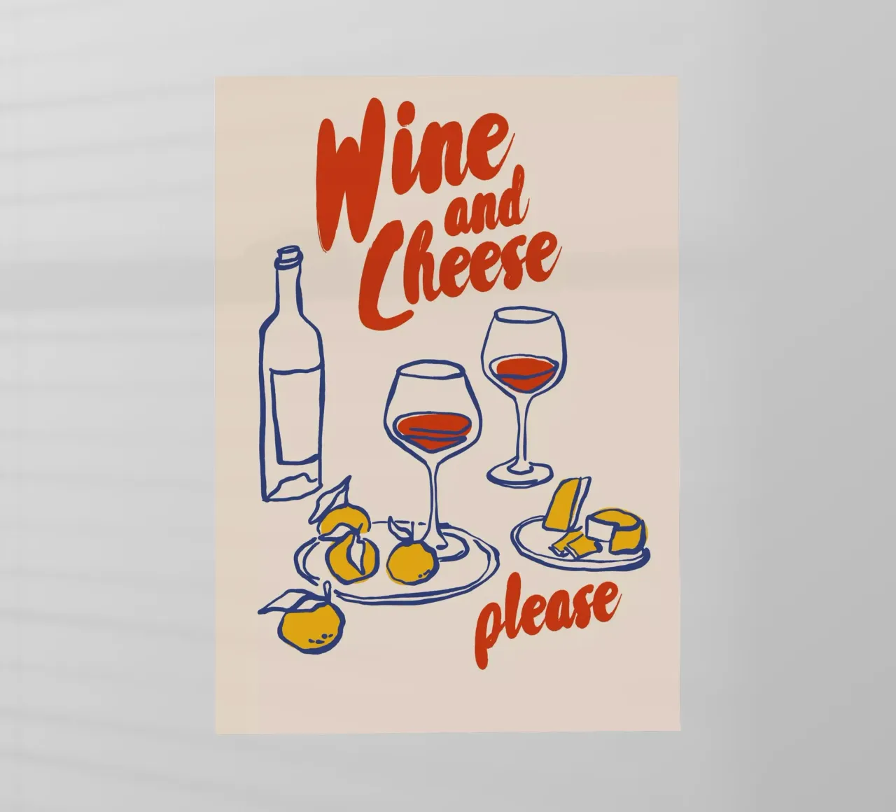 Boho Food 5 Cheese Please pellicola backlit da Boho Print Collection
