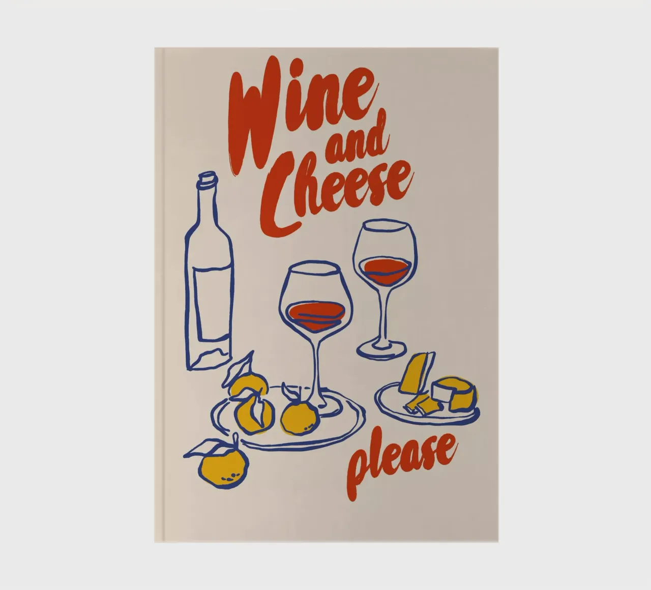 Boho Food 5 Cheese Please notebook by Boho Print Collection