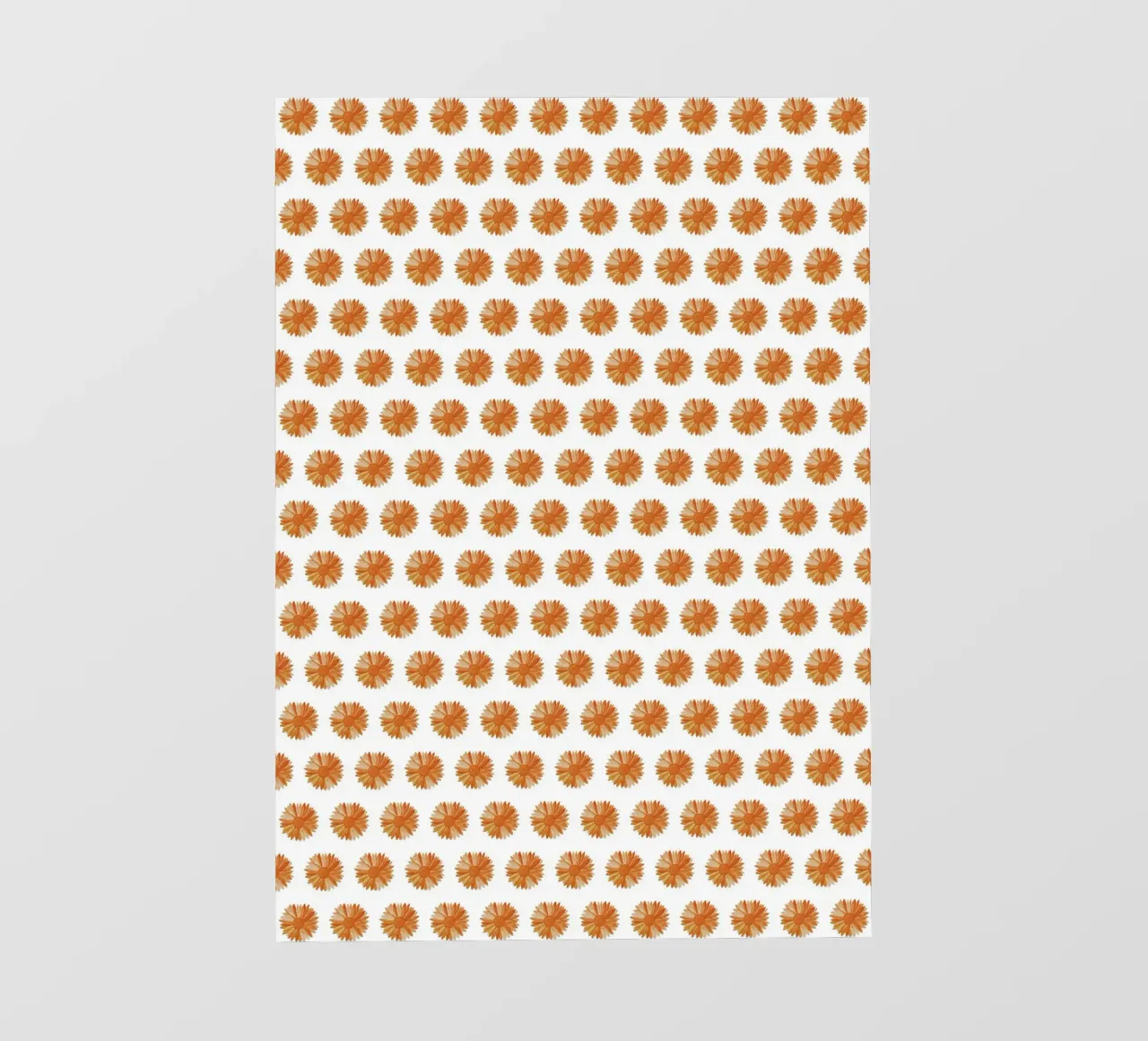 Orange Flower Pattern fotobehang van kathrinmay