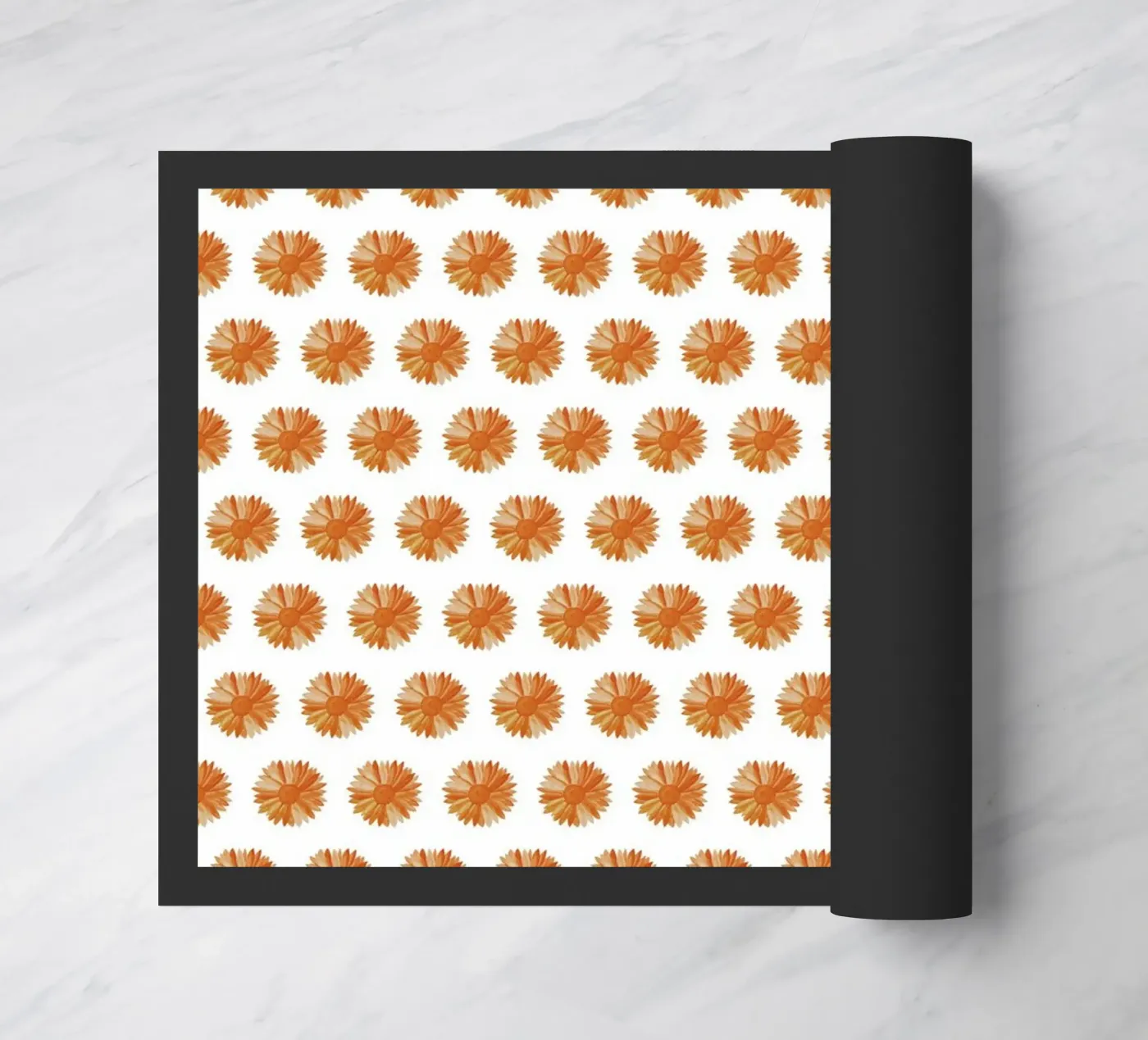 Orange Flower Pattern paillasson de kathrinmay
