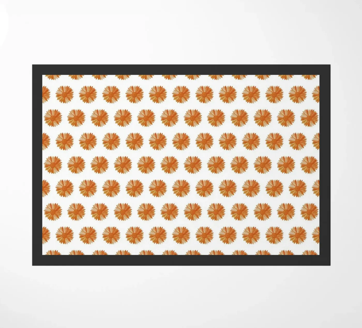 Orange Flower Pattern paillasson de kathrinmay