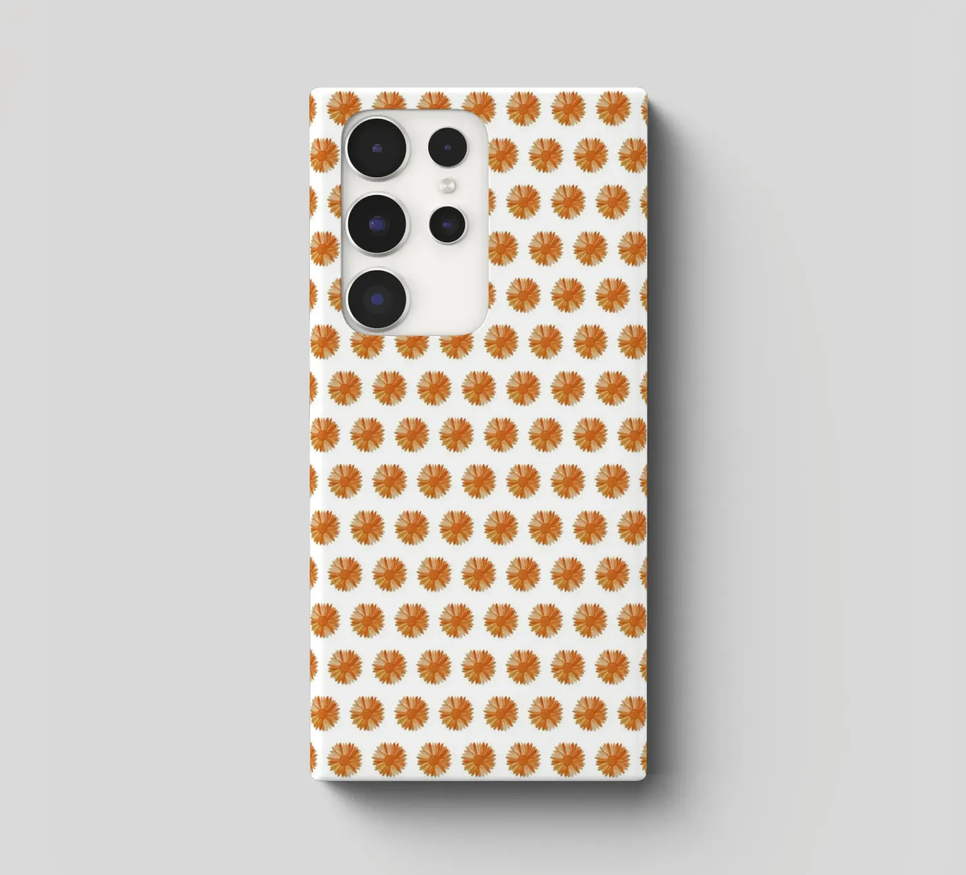 Watercolor Calendula Flower Pattern (Orange Art) cover samsung da kathrinmay