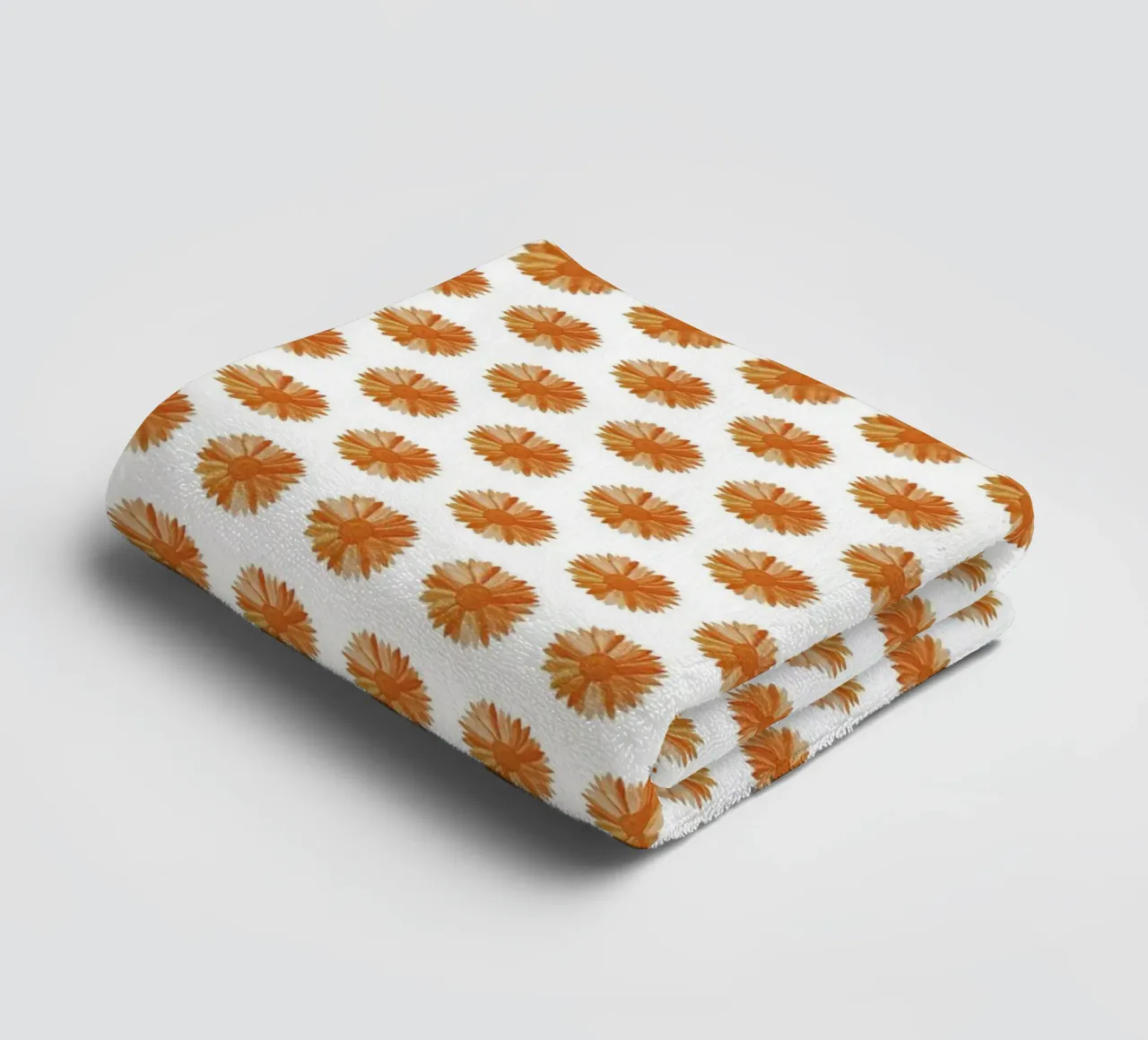 Orange Flower Pattern badhanddoek van kathrinmay