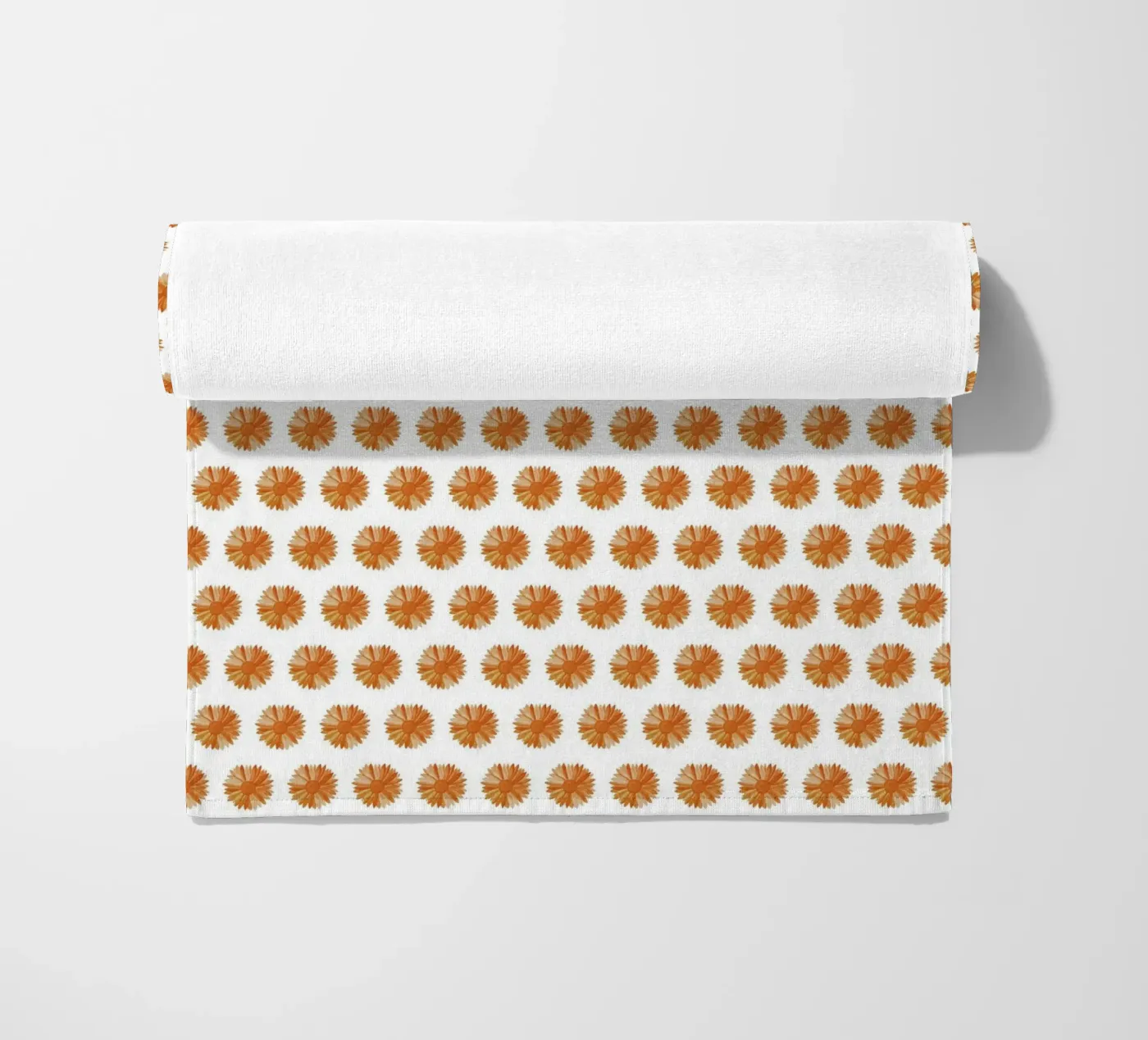 Orange Flower Pattern Strandtuch von kathrinmay