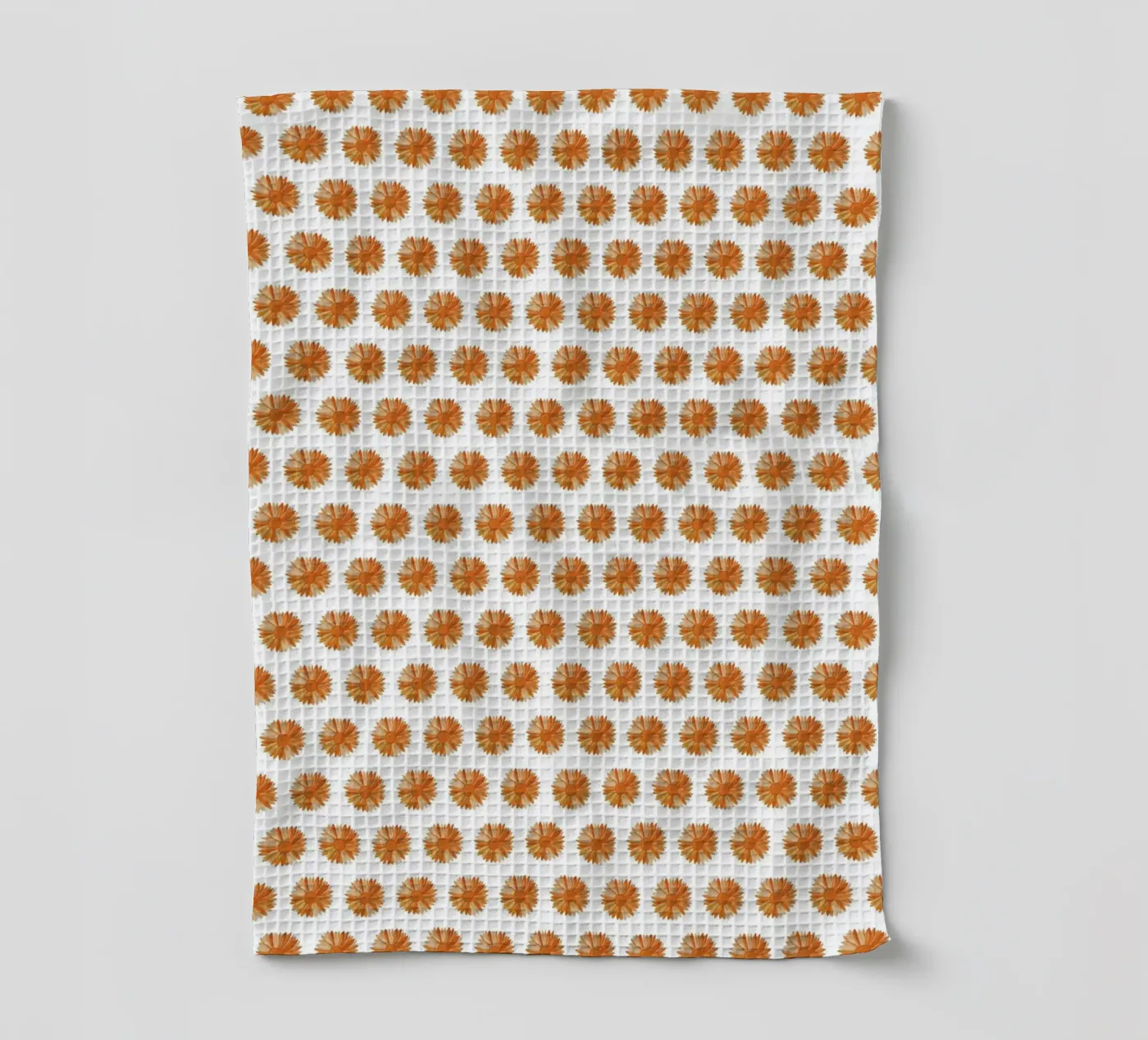 Watercolor Calendula Flower Pattern (Orange Art) torchon de kathrinmay