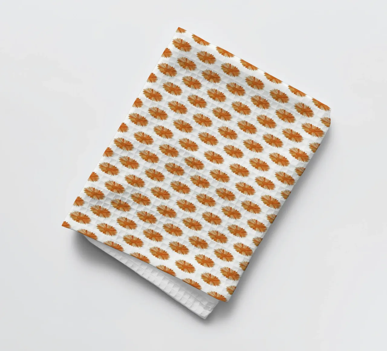 Orange Flower Pattern Geschirrtuch von kathrinmay