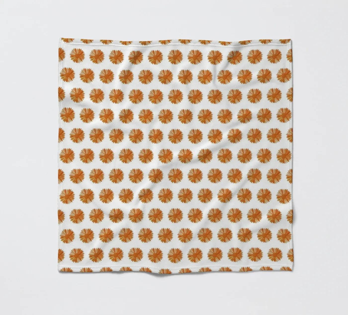 Orange Flower Pattern Fleecedecke von kathrinmay