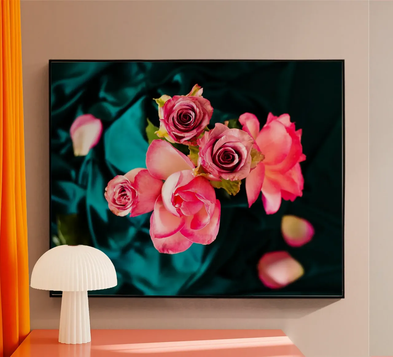 Rozen in fluwelen schaduwen - Kunstdruk acryl van jay