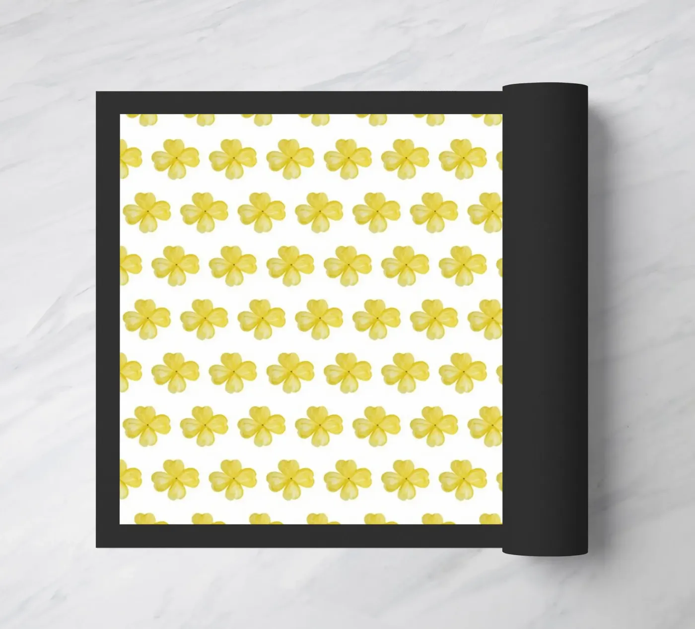 Yellow Flower Pattern deurmat van kathrinmay