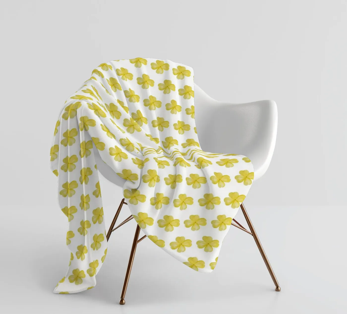 Yellow Flower Pattern fleecedeken van kathrinmay