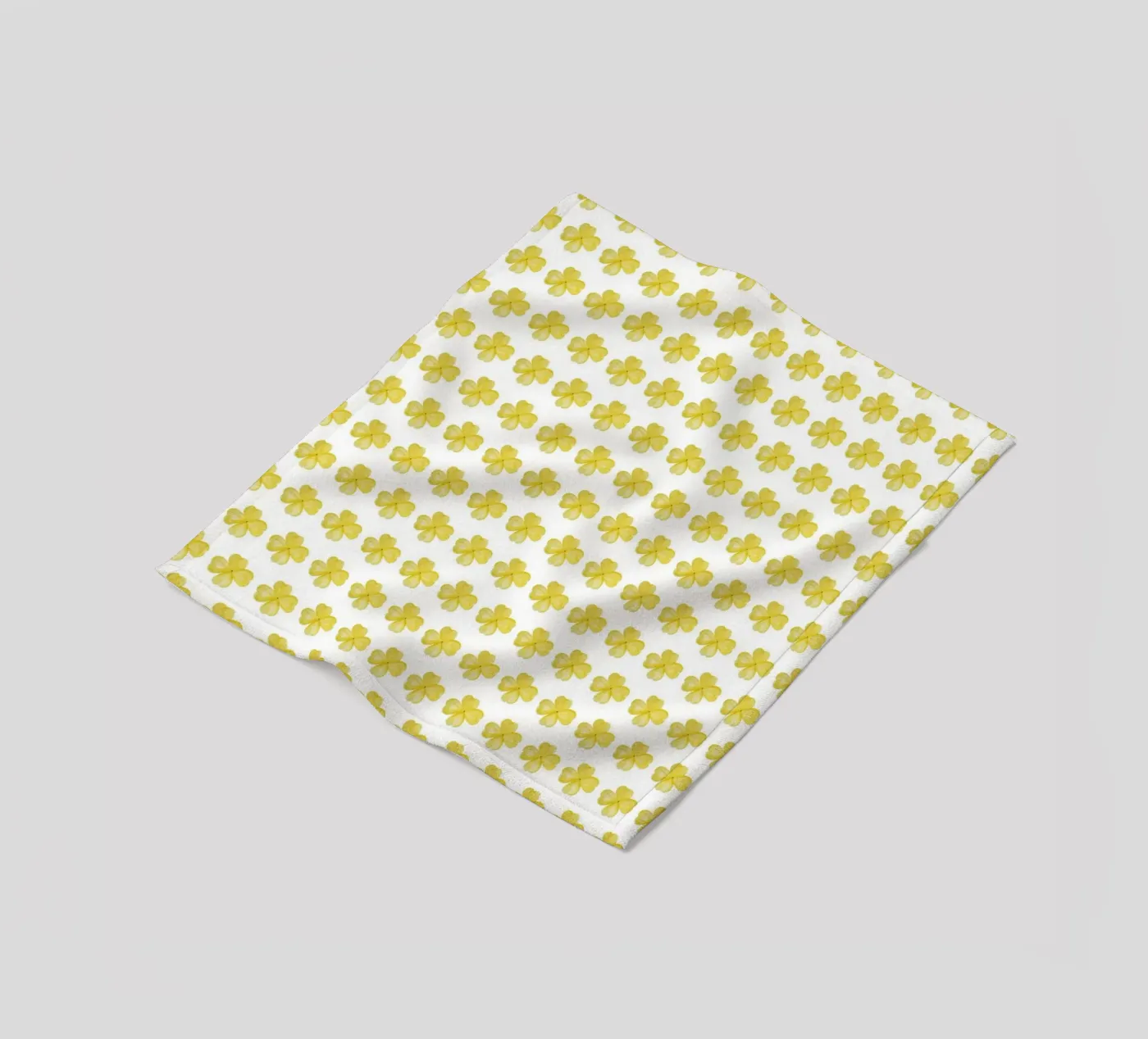 Yellow Flower Pattern Fleecedecke von kathrinmay