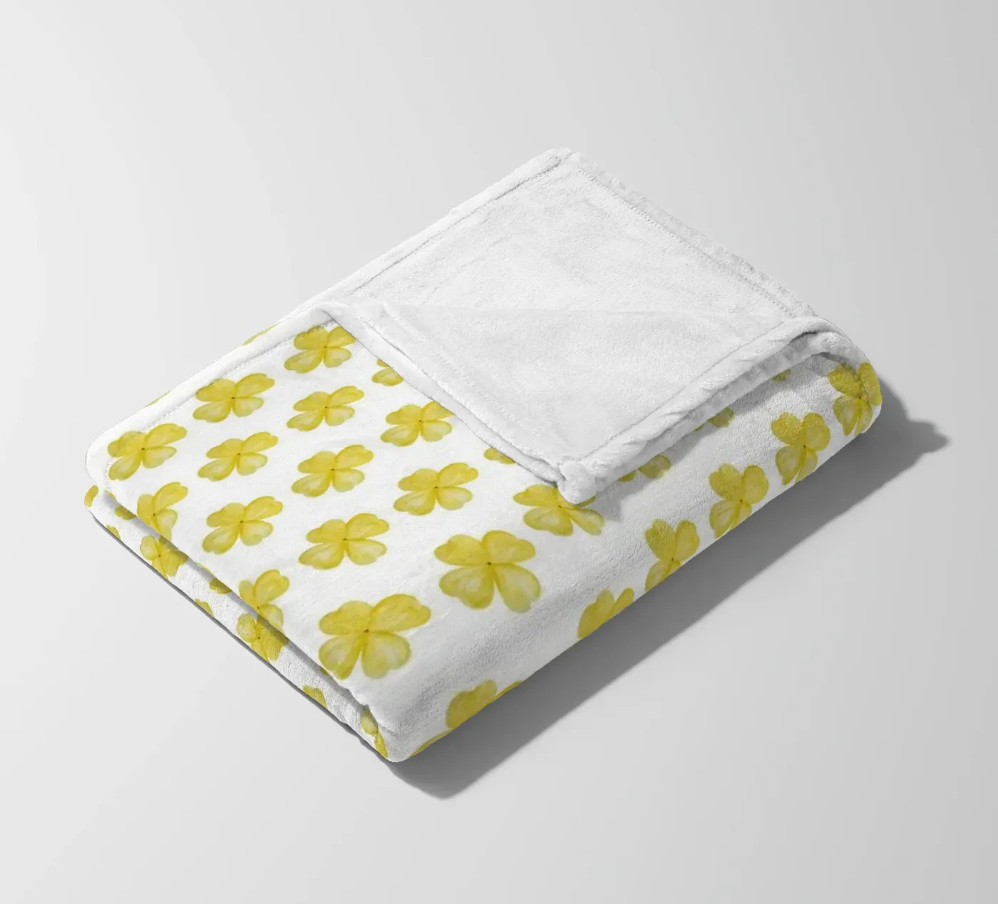 Yellow Flower Pattern Fleecedecke von kathrinmay