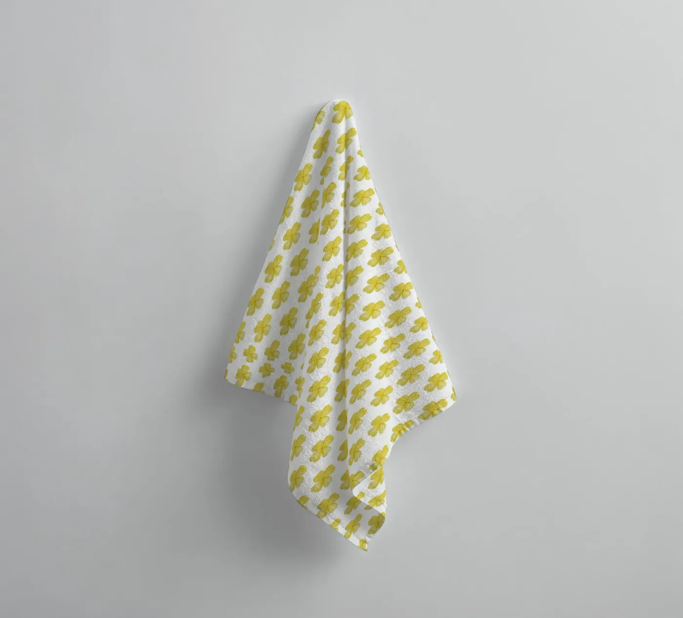 Yellow Flower Pattern badhanddoek van kathrinmay