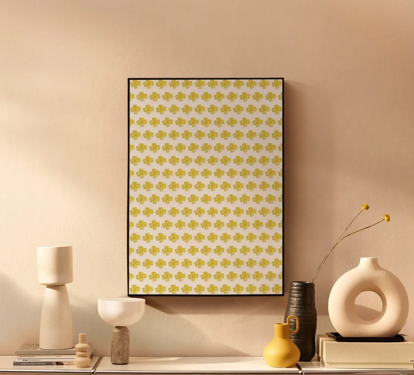 Yellow Flower Pattern plexiglas de kathrinmay